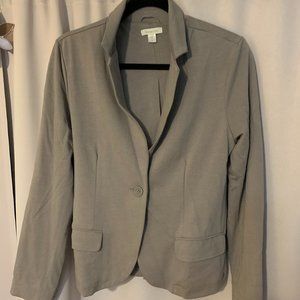 Garnet Hill Grey Cotton Blazer Size 10